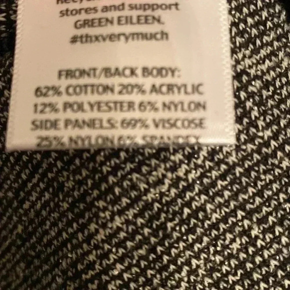 Eileen Fisher petite - dress- PM - black side panels with tweed pattern center - Picture 3 of 6